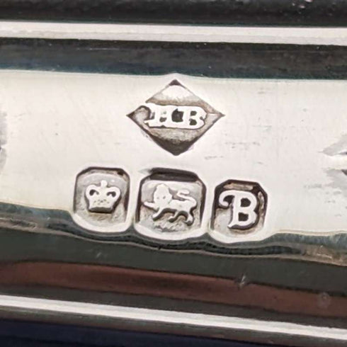 1969年 英国ヴィンテージ 純銀製ハンドル ブレッドナイフ Harrison Brothers