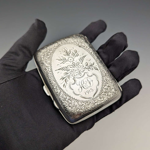 1912 年英國古董純銀煙盒 62 克 Joseph Gloster