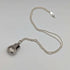 1976 British vintage sterling silver pear-shaped pendant & sterling silver necklace
