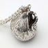 1976 British vintage sterling silver pear-shaped pendant & sterling silver necklace