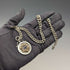 1910 British antique sterling silver Albert chain, extra thick 65g medal fob