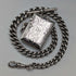 Cadena Albert de plata esterlina antigua inglesa, aprox. 1900, extra gruesa 74g, con estuche para cerillas (vesta case)
