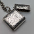Cadena Albert de plata esterlina antigua inglesa, aprox. 1900, extra gruesa 74g, con estuche para cerillas (vesta case)