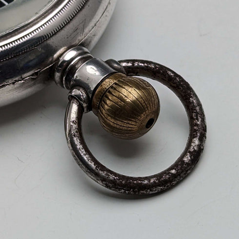 1905년경 앤티크 오메가 회중시계 은장 직경 59mm 철도 시계 작동 양호