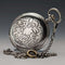 Circa 1908 Antique Longines Pocket Watch, Engraved Silver Side Hunter Case, Good Working Condition, Chain Included