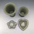 British Vintage Wedgwood Green Jasperware 4-piece set