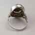 1976 British vintage jewelry, large brown stone, sterling silver ring