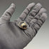1976 British vintage jewelry, large brown stone, sterling silver ring