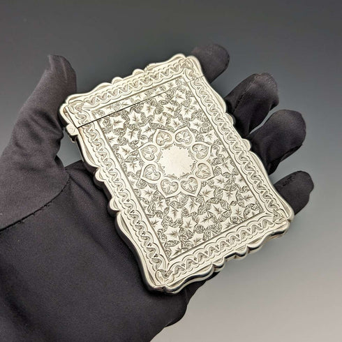 1900년 영국 앤티크 순은제 카드 케이스 60g FREDERICK MARSON