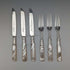 1898 British antique white mother-of-pearl handle dessert cutlery set of 12 in wooden box
