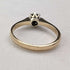 Anillo vintage británico de oro de 9 quilates y diamante de 1980 (talla 12) RandD