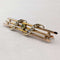 앤티크 9k 골드 브로치 그린스톤 & 진주