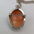 Colgante camafeo vintage, broche y collar de plata de ley