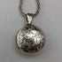 Colgante relicario de plata de ley vintage y cadena de plata de ley