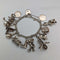 1970s British vintage sterling silver charm bracelet 60g
