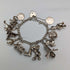 1970s British vintage sterling silver charm bracelet 60g