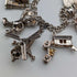 1970s British vintage sterling silver charm bracelet 60g