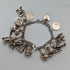 1970s British vintage sterling silver charm bracelet 60g