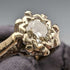 Anillo vintage británico de oro de 9 quilates y diamante de 1980 (talla 12) RandD