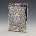Tarjetero grande de plata de ley, antiguo, británico, 1903, 87 g, William Bruford and Sons