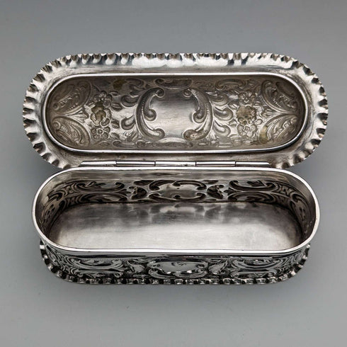 1901年 英国アンティーク 純銀製ボックス 101g Mappin and Webb