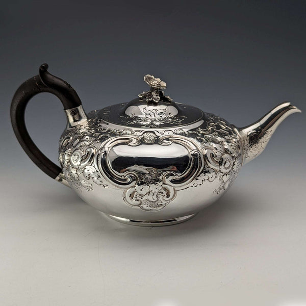 1806年 英国乔治王朝时期 纯银茶壶 538克 Burwash and Richard Sibley制作