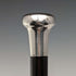 Bastón de caballero antiguo británico de 1924, mango redondo de plata esterlina, eje negro, 87 cm, JH