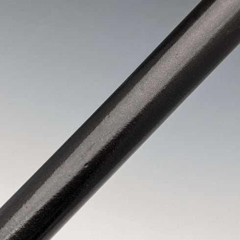 Bastón de caballero antiguo británico de 1922, plata maciza grabada con mango redondo, fuste negro, 90 cm, TD