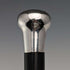 Bastón vintage británico para caballero, 1925, mango redondo de plata esterlina, eje negro, 91 cm, J Howell