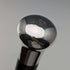Bastón vintage británico para caballero, 1925, mango redondo de plata esterlina, eje negro, 91 cm, J Howell