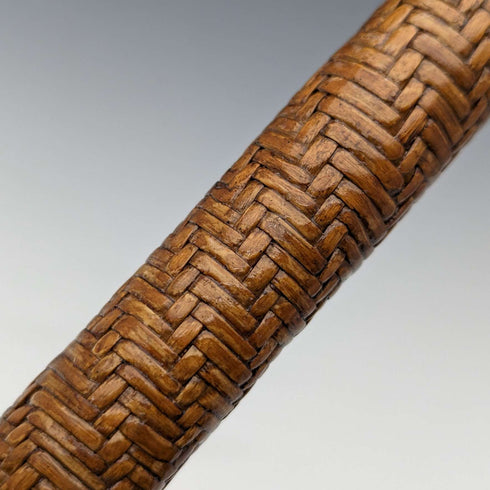 ヴィンテージ 紳士用 籐編み ウィッカーステッキ 杖 87cm