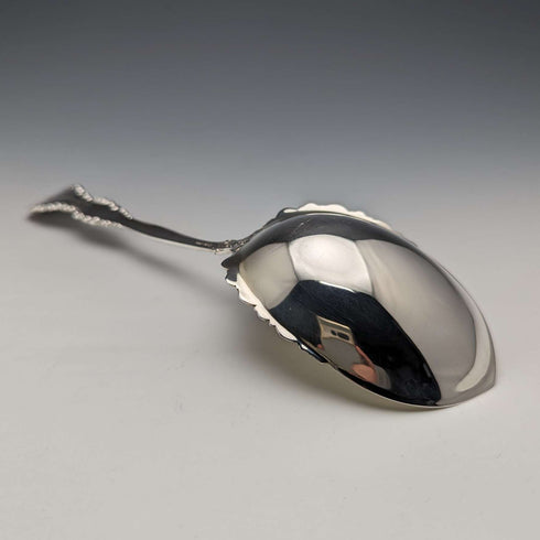 Circa 1900 American antique sterling silver serving spoon