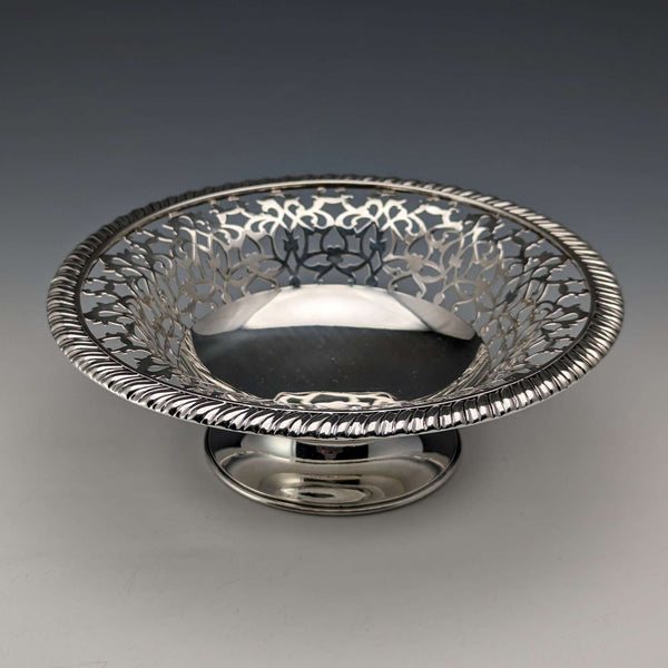 1892년 미국 앤틱 순은제 풋 디쉬 205g Howard & Co