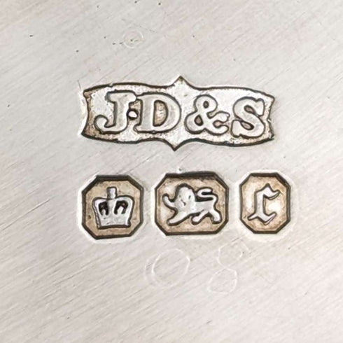 1895 年英國古董純銀花盤 111 克 James Dixon & Sons