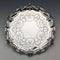 Salva de plata esterlina antigua inglesa de 1846, bandeja para tarjetas, 23 cm de diámetro, 396 g, George Frederick Pinnell