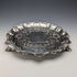 Salva de plata esterlina antigua inglesa de 1846, bandeja para tarjetas, 23 cm de diámetro, 396 g, George Frederick Pinnell