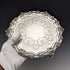 Salva de plata esterlina antigua inglesa de 1846, bandeja para tarjetas, 23 cm de diámetro, 396 g, George Frederick Pinnell