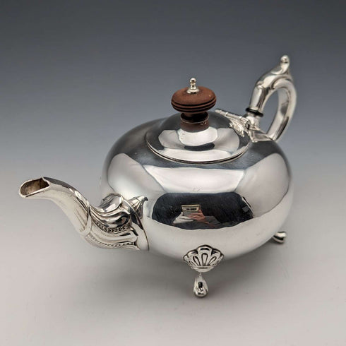Early 20th Century British Vintage Silver Plate Bachelor Teapot