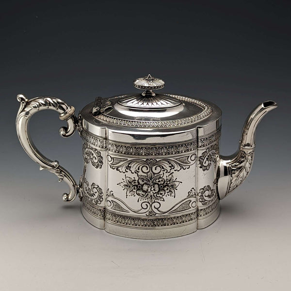 1890年頃 英国アンティーク シルバープレート製 ティーポット James Dixon&Sons