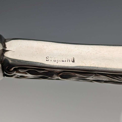 Circa 1910 American antique small cake slicer with sterling silver handle