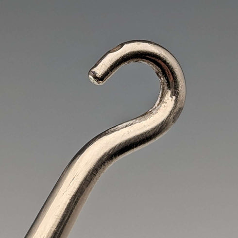 1911 British antique sterling silver handle large button hook boot hook William Vale