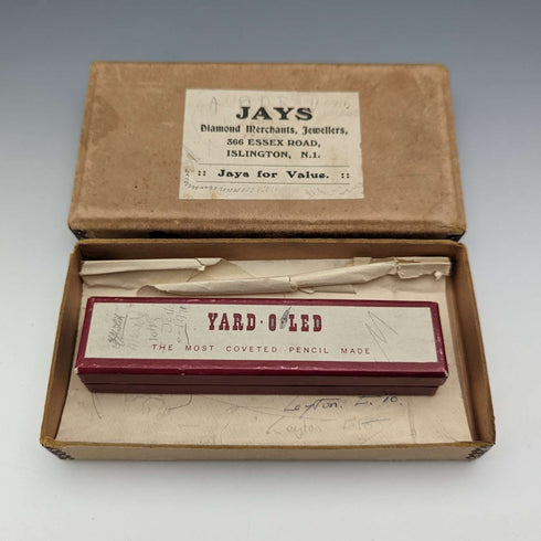 1952年 Reino Unido, Yard-O-Led, portaminas de propulsión de plata esterlina, con caja y documentos.