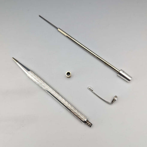 1952年 Reino Unido, Yard-O-Led, portaminas de propulsión de plata esterlina, con caja y documentos.