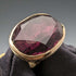 Early 20th Century 8ct Gold & Purple Stone Fob Necklace