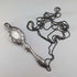 American antique sterling silver detailed portable folding glasses with chain