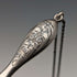 American antique sterling silver detailed portable folding glasses with chain