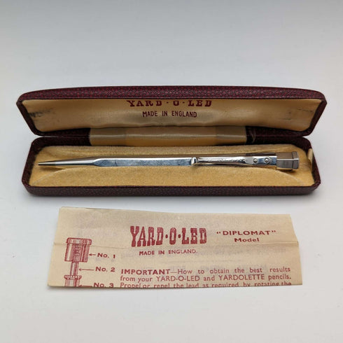 1959 英國 Yard O' 紅色純銀六角鉛筆(附盒子)