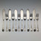 Juego de 6 pares de cubiertos para pescado de plata chapada, antigüedades británicas, J.G. Graves
