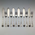 Juego de 6 pares de cubiertos para pescado de plata chapada, antigüedades británicas, J.G. Graves