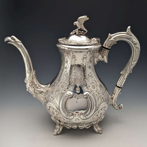 Juego de té/café de plata chapada vintage británica, James Dixon & Sons